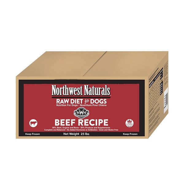 Northwest Naturals Frozen Raw Beef Dinner Bars - 25lb