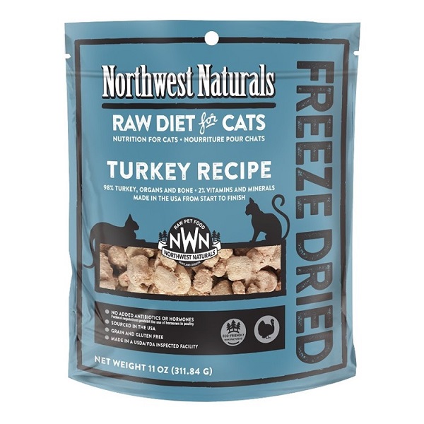 Northwest Naturals Freeze Dried Nibbles Cat Food - Turkey (11oz)