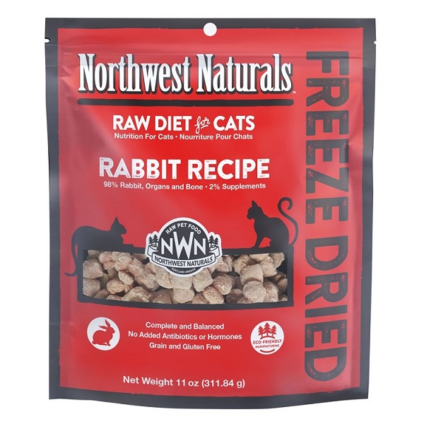 Northwest Naturals Freeze Dried Nibbles Cat Food - Rabbit (11oz)