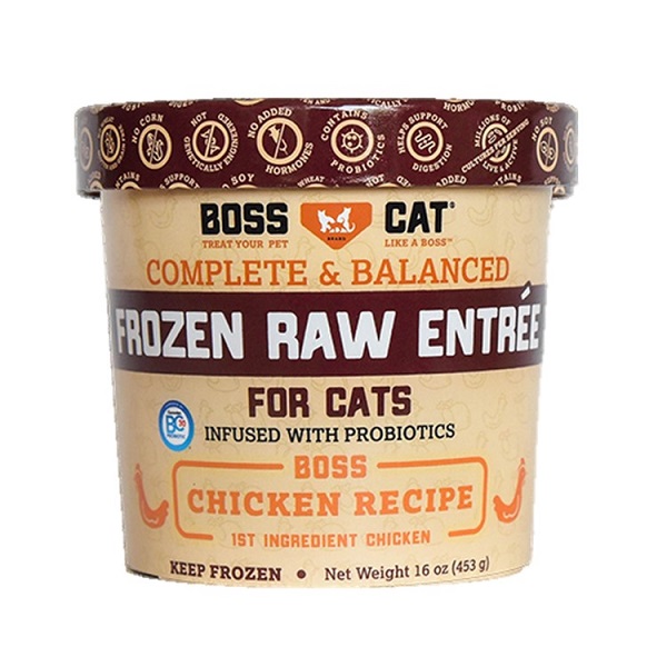 Boss Cat Frozen Raw Chicken Entrée Cat Food - 16oz