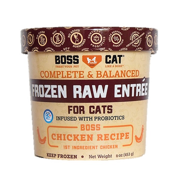 Boss Cat Frozen Raw Chicken Entrée Cat Food - 8oz