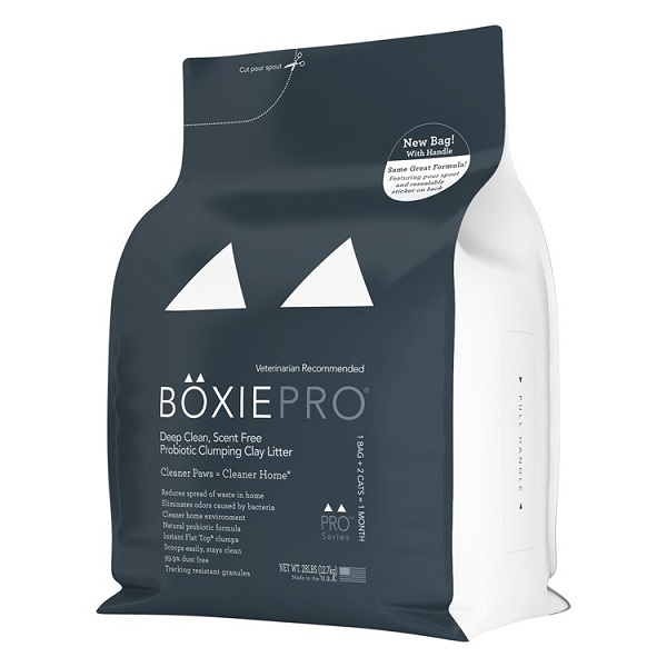 BoxiePro Deep Clean Unscented Clumping Clay Cat Litter - 28lb