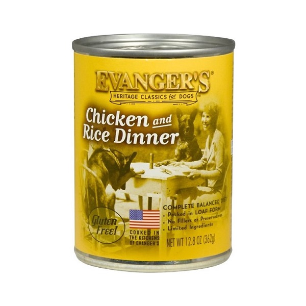 Evanger's Heritage Classics Gluten-Free Chicken & Rice Dinner Wet Dog Food - 12.8oz