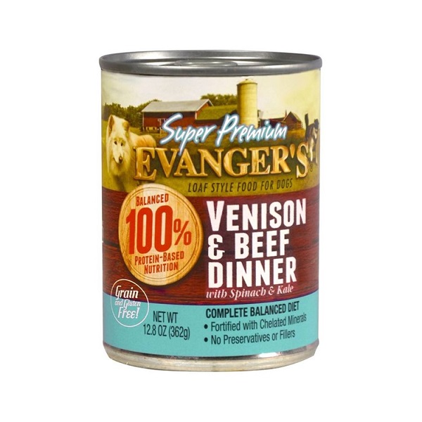Evanger's Super Premium Grain-Free Venison & Beef Dinner Wet Dog Food - 12.8oz