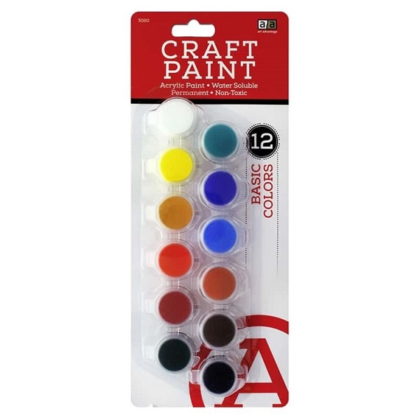 Art Advantage 12-Color Acrylic Paint Pots