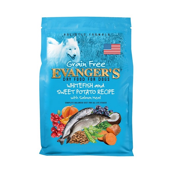 Evanger's Super Premium Whitefish & Sweet Potato with Salmon Recipe Dog Food - 4.4lb