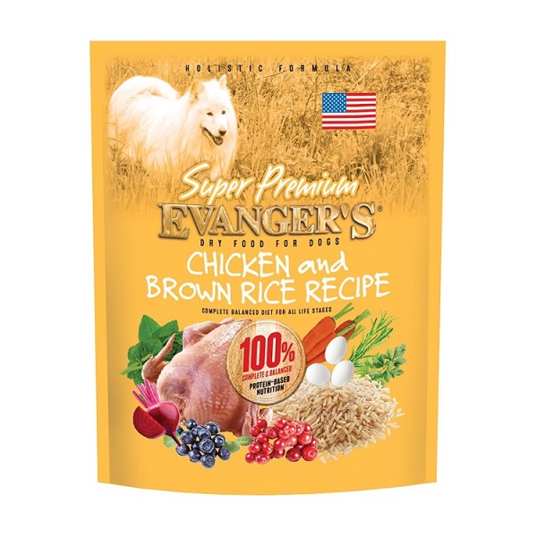 Evanger's Super Premium Chicken & Brown Rice Recipe Dog Food - 4.4lb