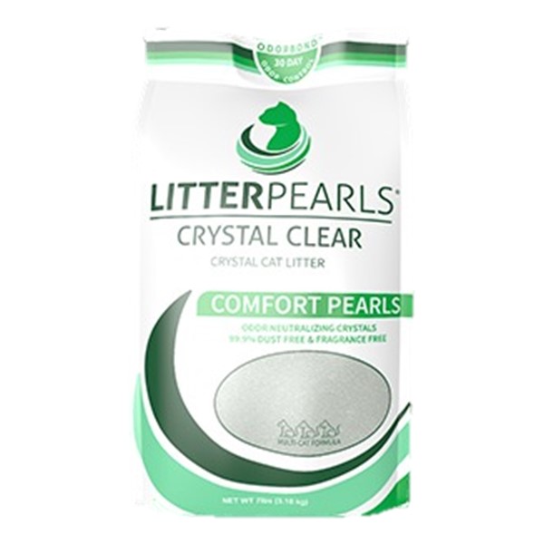 Litter Pearls Crystal Clear Unscented Non-Clumping Crystal Cat Litter 7lb