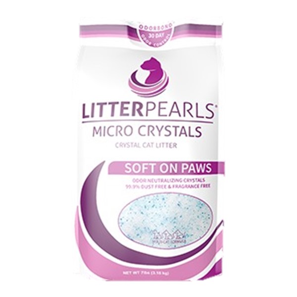 Litter Pearls Micro Crystal Unscented Non-Clumping Crystal Cat Litter 7lb