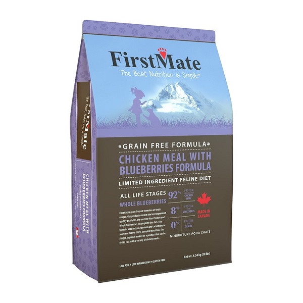 FirstMate Limited Ingredient Diet Chicken Meal with Blueberries Formula Cat Food - 10lb