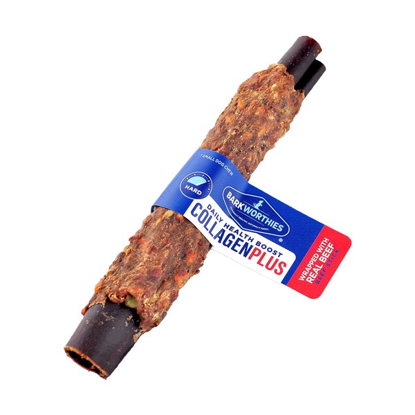Barkworthies Collagen Stick Wrapped with Beef 6"