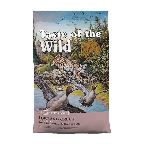 Taste of the Wild Lowland Creek Feline Recipe w/Quail & Duck Grain-Free Dry Cat Food - 5lb