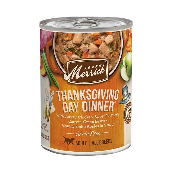 Merrick Thanksgiving Day Dinner w/Turkey, Chicken & Vegetables Grain Free Wet Dog Food - 12.7oz