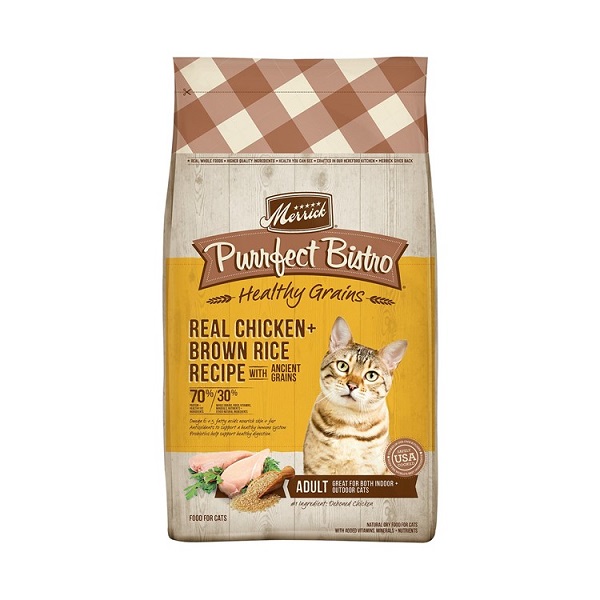 Merrick Purrfect Bistro Healthy Grains Recipe w/Chicken & Brown Rice Adult Food - 12lb