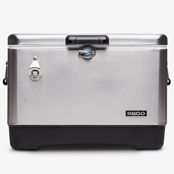 IGLOO Legacy 54 Qt Cooler - Stainless Steel