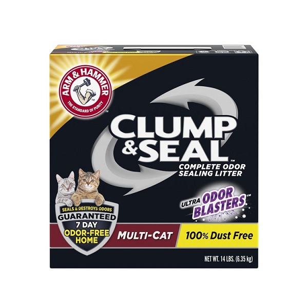 Arm & Hammer Clump & Seal Multi-Cat Scented Clumping Clay Cat Litter - 14lb