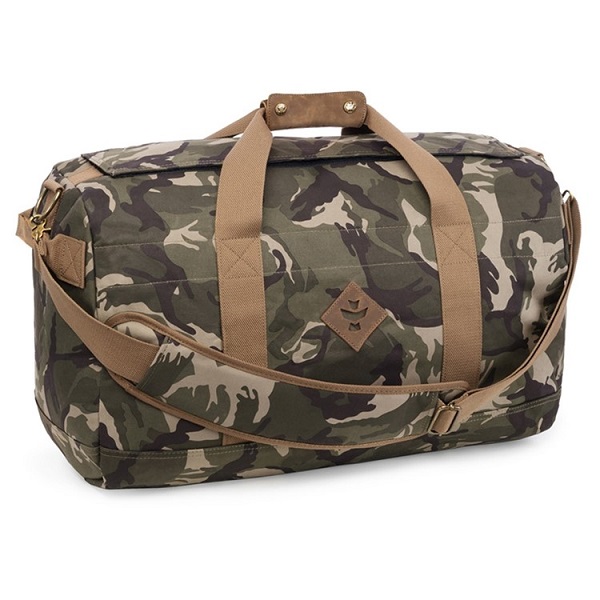 Revelry The Around Towner Smell Proof Medium Duffle Bag - Camo Brown