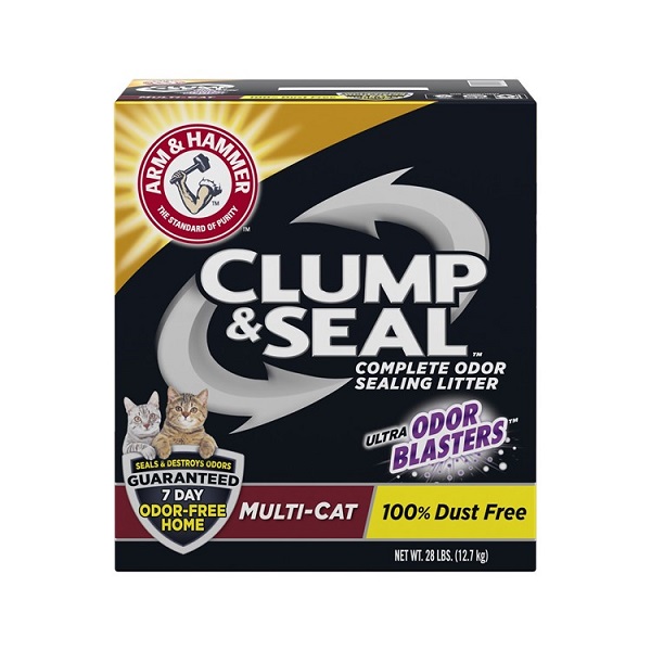 Arm & Hammer Clump & Seal Multi-Cat Scented Clumping Clay Cat Litter - 28lb