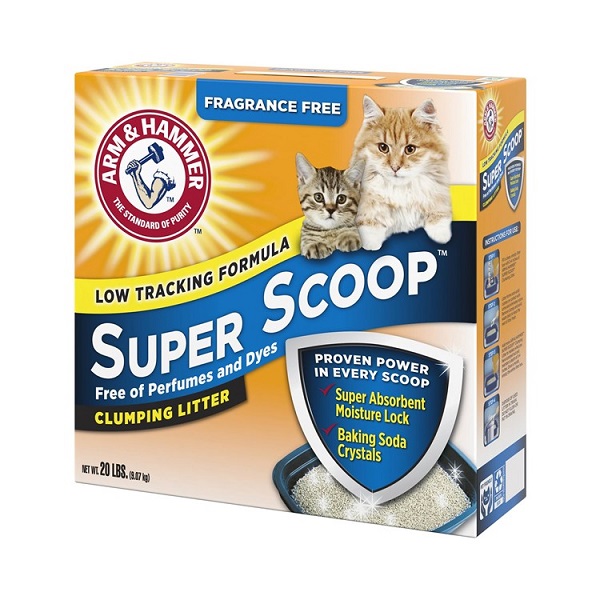 Arm & Hammer Super Scoop Fragrance Free Clumping Cat Litter - 20lb