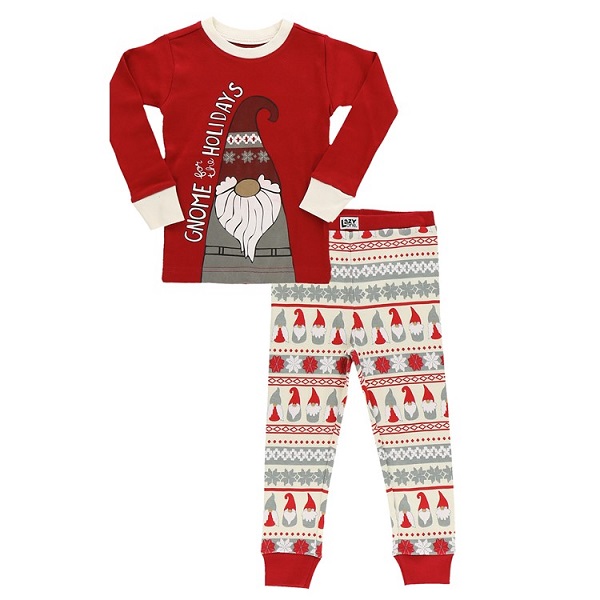 Lazy One Gnome For The Holidays Kids' PJ Set