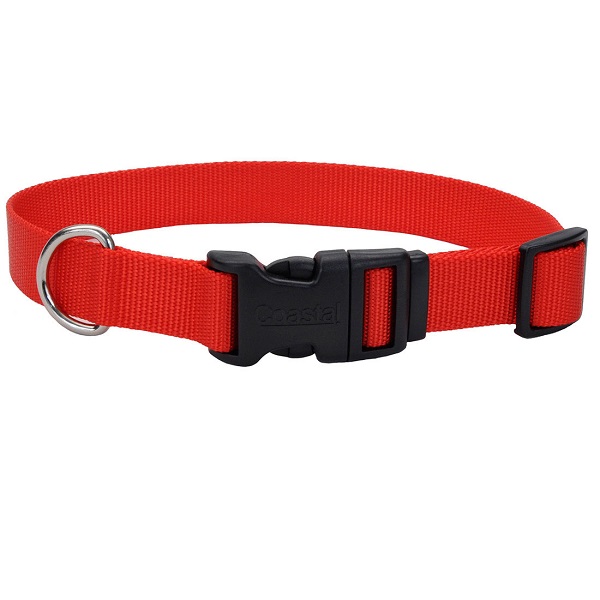 Coastal Pet Products Tuff Collar 3/4" Adjustable Dog Collar w/Plastic Buckle (14"-20") - Red