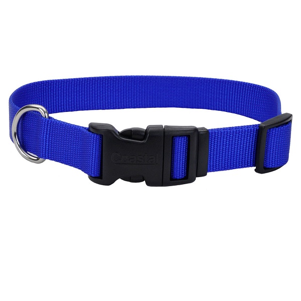Coastal Pet Products Tuff Collar 3/8" Adjustable Dog Collar w/Plastic Buckle (8"-12") - Blue