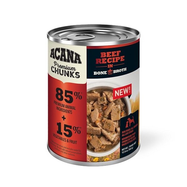 ACANA Premium Chunks Beef Recipe in Bone Broth Wet Dog Food - 12.8oz