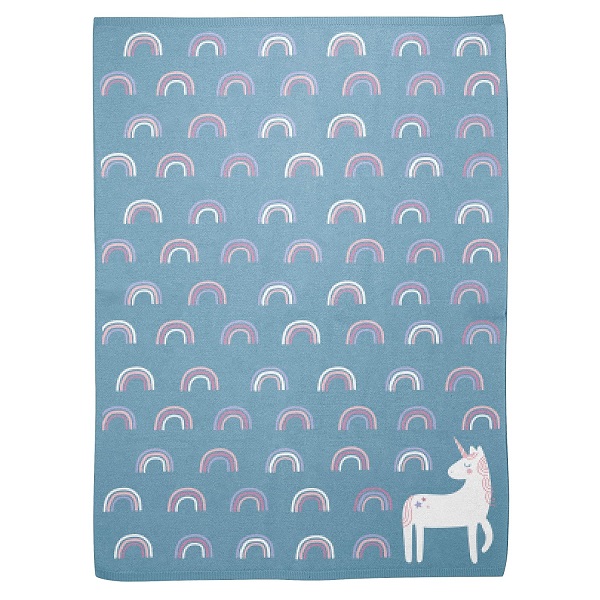 Stephen Joseph Knit Baby Blanket - Unicorn