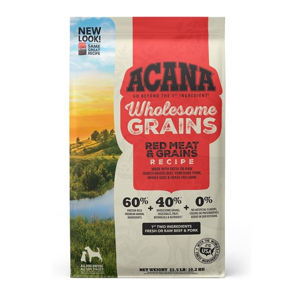 ACANA Wholesome Red Meat & Grains Recipe Dog Food - 22.5lb