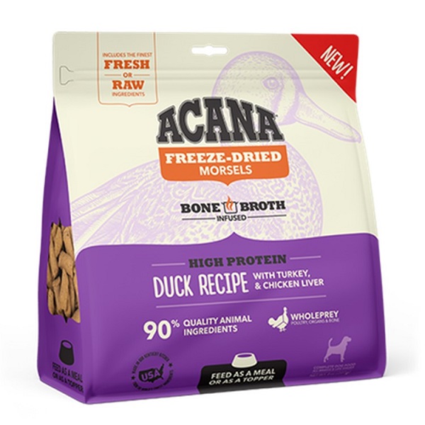 ACANA Grain-Free High Protein Duck Recipe Freeze-Dried Morsels Dog Food - 8 oz