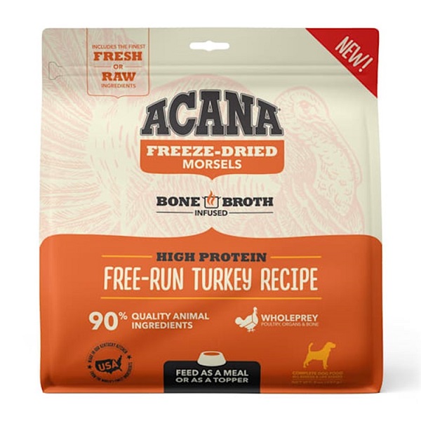 ACANA Grain-Free High Protein Free-Run Turkey Recipe Freeze-Dried Morsels Dog Food - 8 oz.