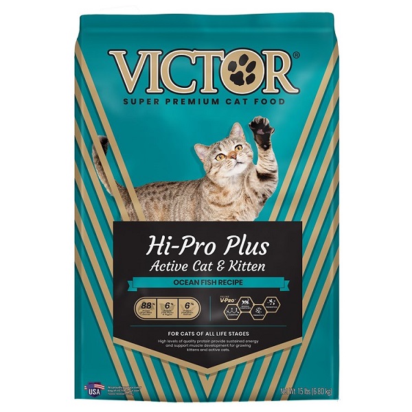 Victor Hi-Pro Plus Active Cat & Kitten Food - 15lb
