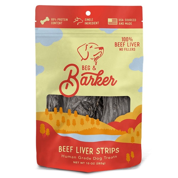 Beg & Barker Beef Liver Strips Dog Treats - 10oz