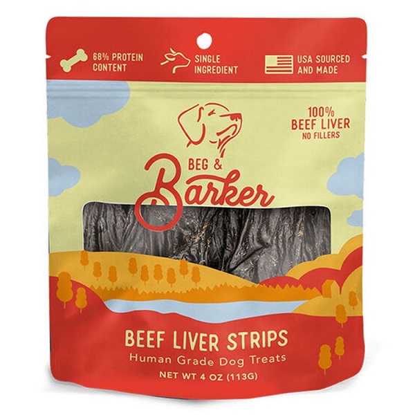 Beg & Barker Beef Liver Strips Dog Treats - 4oz
