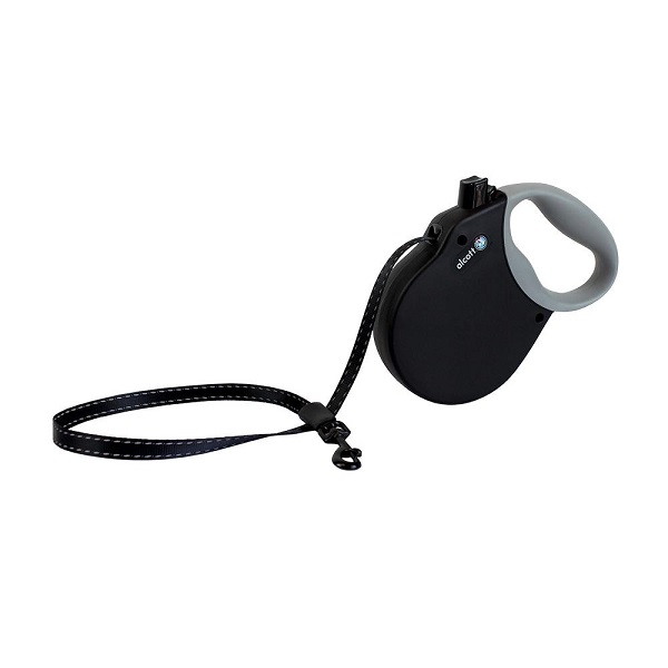 Alcott Adventure 10' X-Small Retractable Leash (25lb) - Black