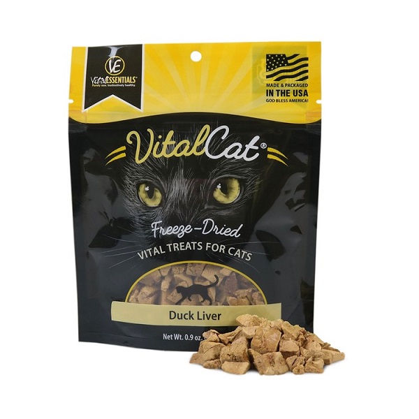 Vital Essential Duck Liver Freeze-Dried Grain Free Cat Treats - 0.9oz