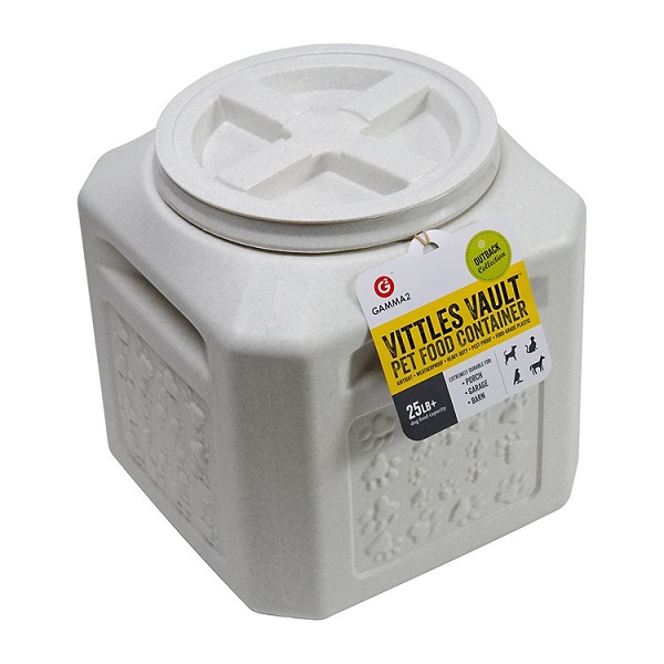 Gamma2 Vittles Vault Plus Pet Food Storage Container w/Paws - 25lb