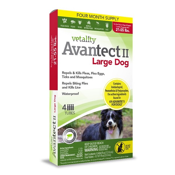 Vetality Avantect II for Dogs - 4 Dose (Large: 21-55lbs)