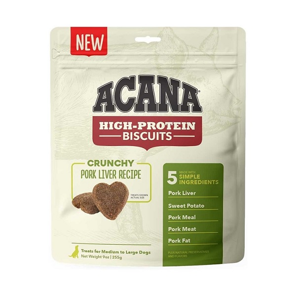 ACANA Pork Liver High Protein Dog Biscuits - 9oz