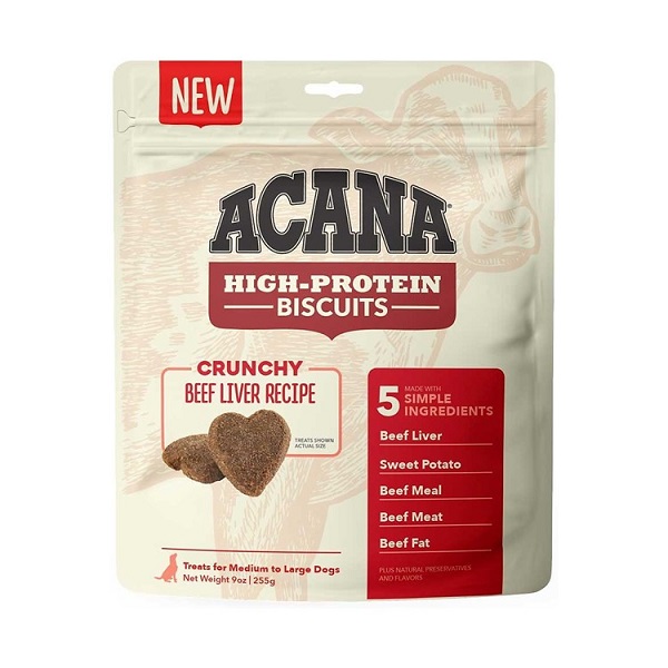 ACANA Beef Liver High Protein Dog Biscuits - 9oz