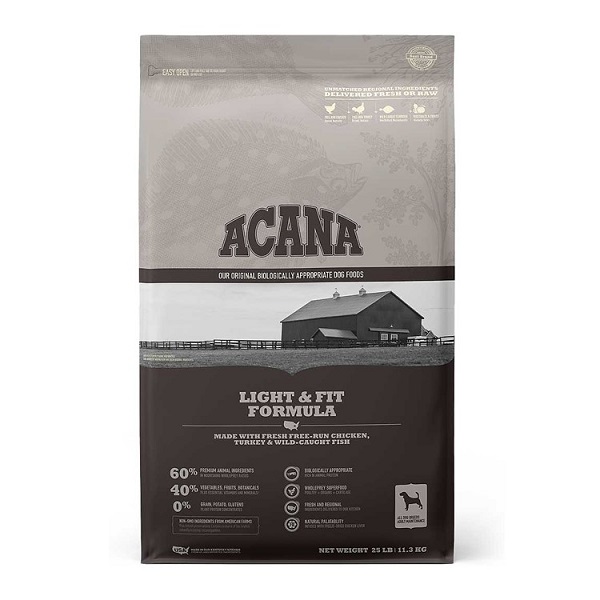 ACANA Heritage Light & Fit Formula Grain-Free Adult Dog Food - 25lb