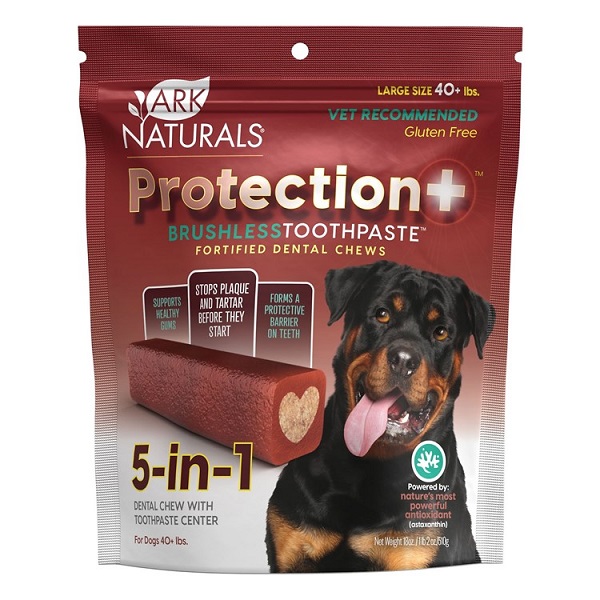 Ark Naturals Protection+ Brushless Toothpaste 5-in-1 Dog Dental Chews