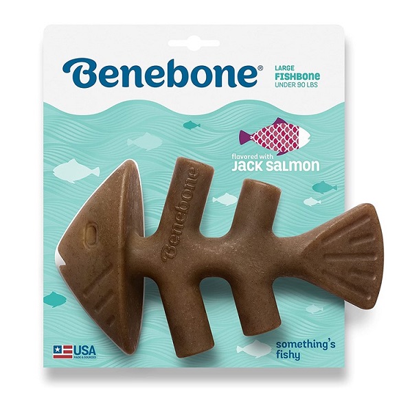 Benebone Jack Salmon Flavored Fishbone Dog Chew Toy