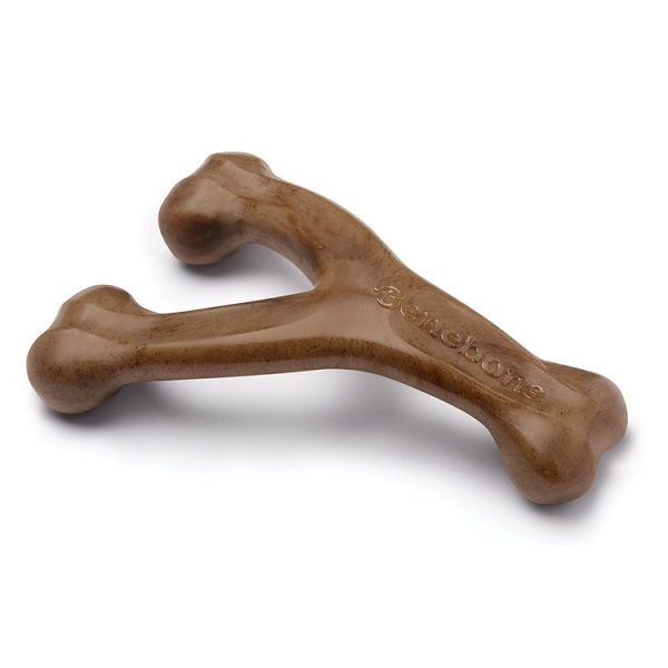 Benebone Bacon Flavor Wishbone Tough Dog Chew Toy