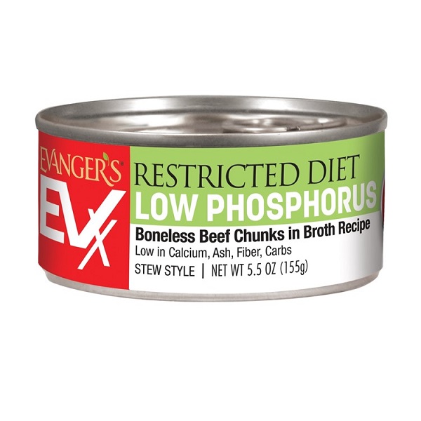 Evanger's EVx Restricted: Low Phosphorus Beef In Broth Canned Cat Food - 5.5oz