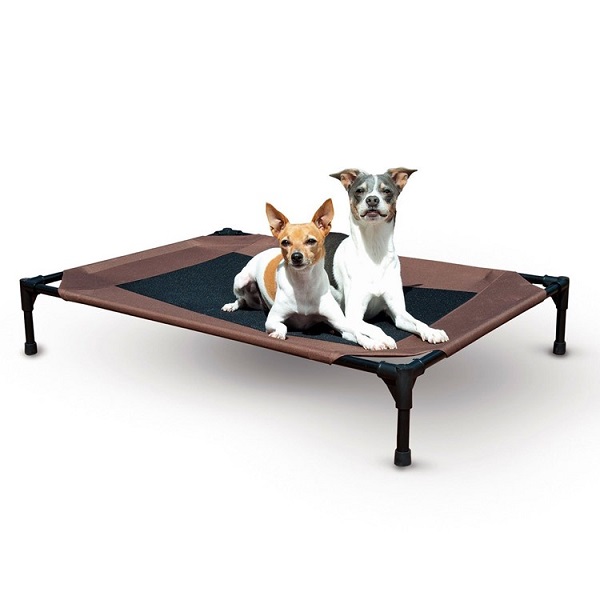 K&H Pet Raised Mesh Cooling Dog Bed Cot - Chocolate