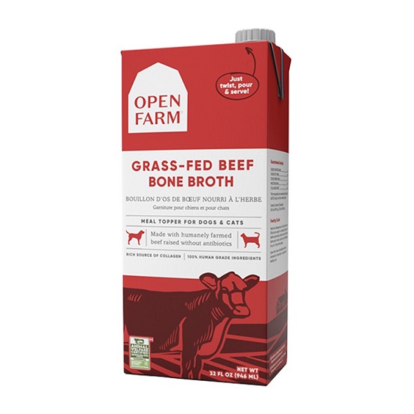 Open Farm Grass-Fed Beef Bone Broth for Dogs & Cats - 32oz