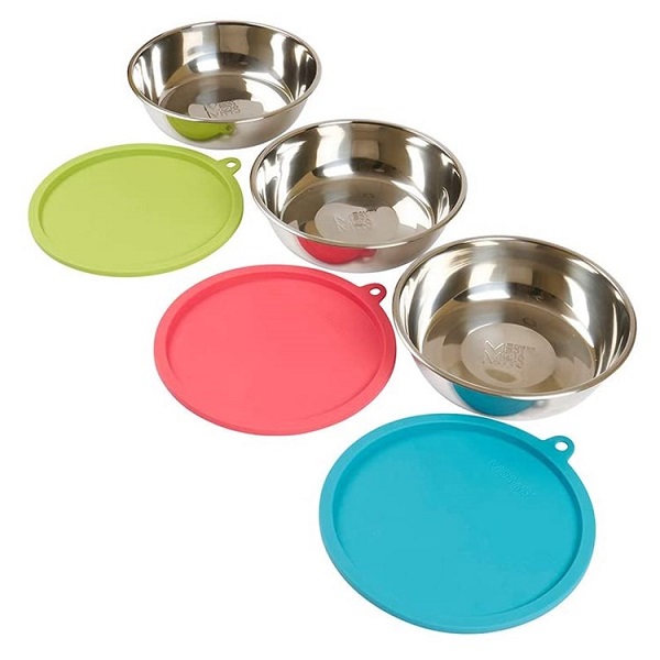 Messy Mutts Pet Bowls & Lids Set