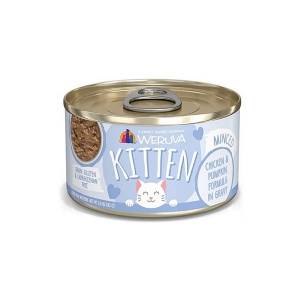 Weruva Kitten Minced Chicken & Pumpkin Formula in Gravy Wet Cat Food - 3oz