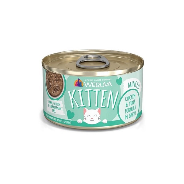 Weruva Kitten Minced Chicken & Tuna Formula in Gravy Wet Cat Food - 3oz